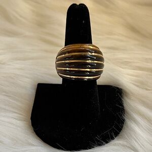 Tiger’s Eye and 14K Bold Domed Ring - Size 8